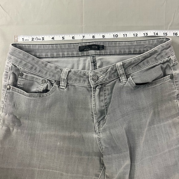 Prana Jeans Womens 10/30 Gray Straight Regular Inseam Denim Pants - Picture 3 of 5